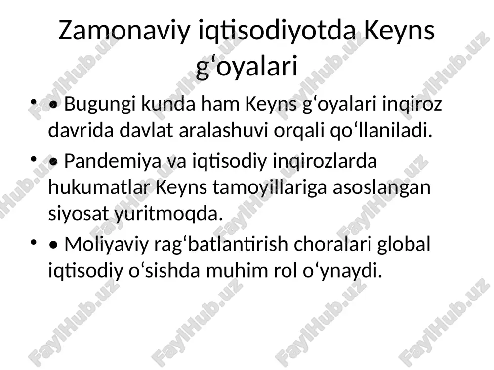 keyns ta'limotining hozirgi davrdagi ahamiyati - Page 5