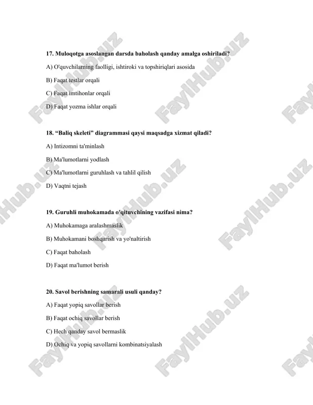 muloqot vositasida dars berish usullari - Page 5