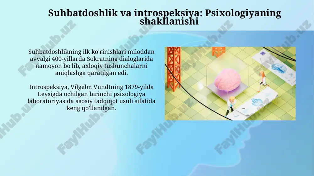 psixologik fikrlarning rivojlanish tarixi - Page 5