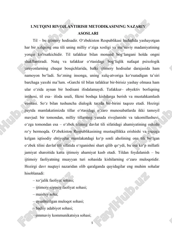 ab individning nutqiy rivojlanishini tuzatishni to‘g‘ri tashkil etish zarurdir. «ilk start» ona tilini qabul qilishga va keyinchalik har qanday boshqa tilni o‘zlashtirib olishga ham ijobiy ta’sir ko‘rsatadi». til qanchalik oldin egallab olinsa, bilimlar ham shunchalik oson va to‘liqroq o‘zlashtiriladi» (n.i.jinkin). bola tug‘ilgan paytidan boshlab ijtimoiy mavjudot hisosblanadi. uning har bir yosh bosqichidagi ijtimoiy rivojlanishi o‘z xususiyatlariga, vazifa va mazmuniga ega bo‘lib, bularni amalga oshirish uchun pedagogika sohasidagi ishlarga tegishli shart-sharoitlarni yaratish darkor . bola hayoti kattalarning hayoti va faoliyatiga qo‘shilib ketgan. lekin shunga qaramasdan, ayni paytda bola ularga ta’sir ko‘rsatishning o‘ziga xos insoniy vositalarining birontasiga ham ega emas. bu esa rivojlanishning ushbu bosqichidagi asosiy irsiy (genetik) vazifani, ya’ni kichkintoylarda kattalar bilan muloqot qilishning metod va vositalarini shakllantirish vazifasini belgilab beradi. emotsional-vositasiz muloqot ushbu yoshdagi asosiy faoliyat turi hisoblanadi. bolani ajratib qo‘yish, kattalar bilan emotsional aloqalarning kamligi bola hayotining birinchi oylaridan boshlaboq uning yetarli darajada rivojlanmasligiga olib kelishi mumkin. go‘daklik yoshida …