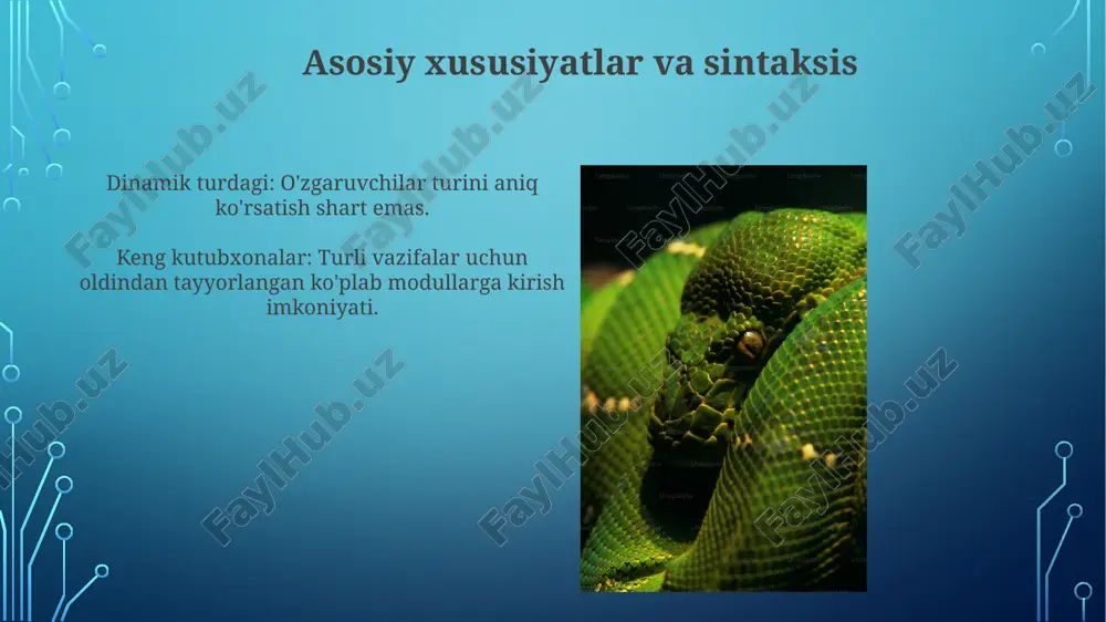 python dasturlash tili imkoniyatlari - Page 5