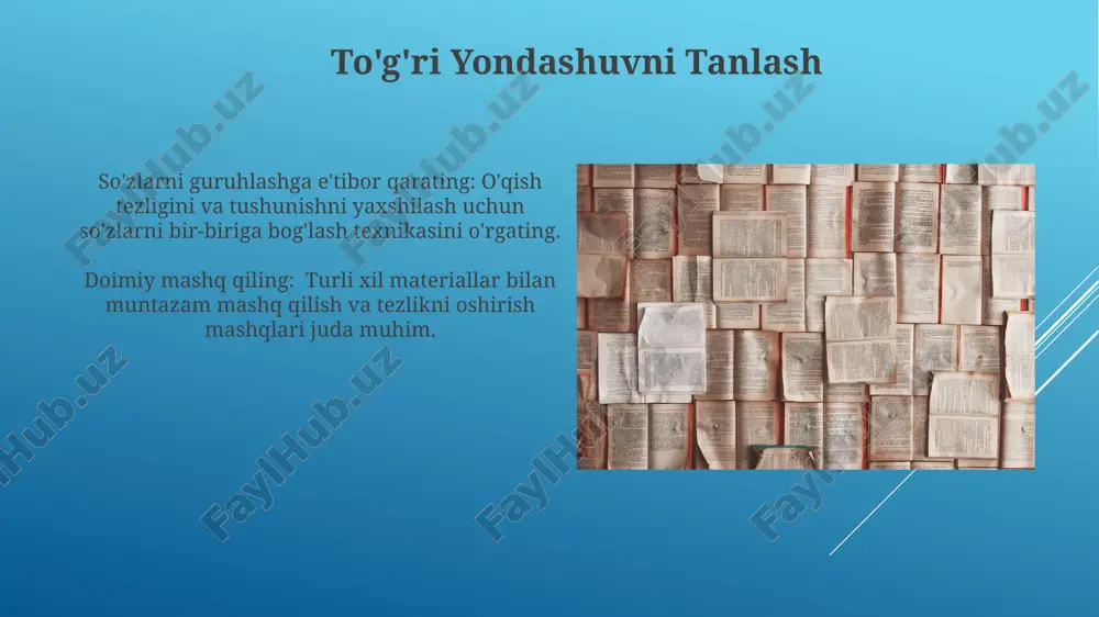 tez o'qishni o'rgatish usullari - Page 5