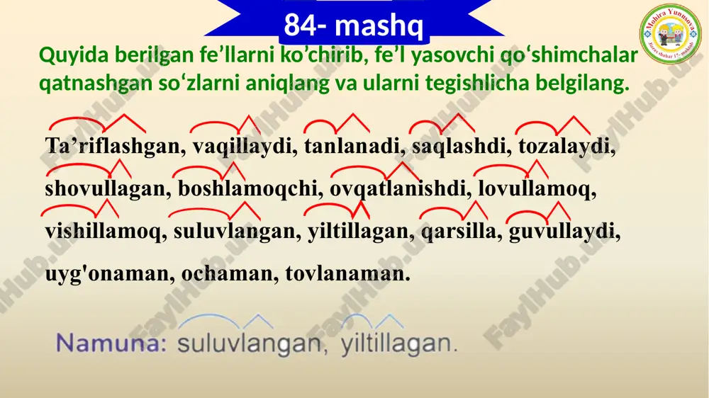 fe’lyasovchi qo‘shimchalarning yozilish qoidalari - Page 5