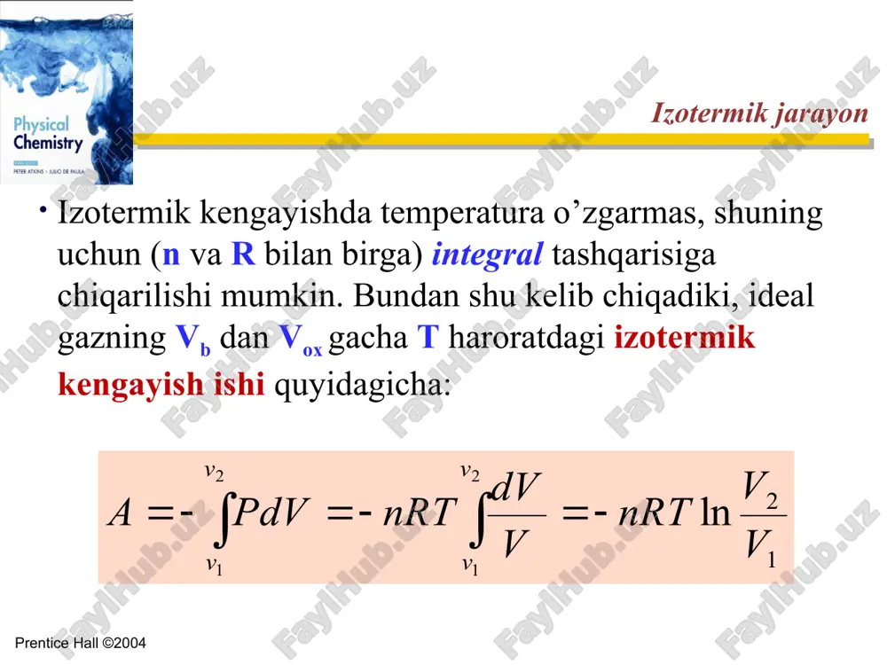 ideal gazlarning turli jarayonlardagi ishi - Page 5