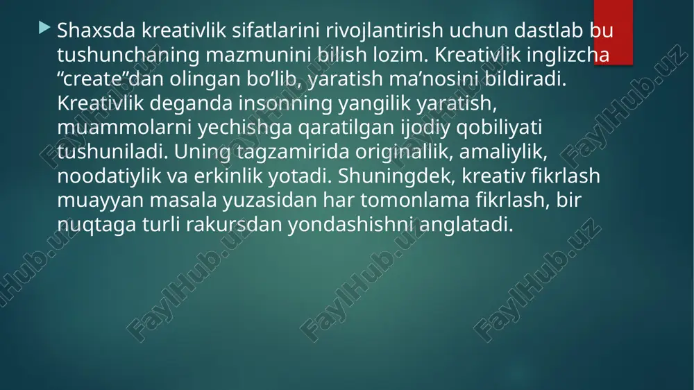 ta’lim jarayonida kreativ fikrlashning o’ziga xos xususiyatlari - Page 5