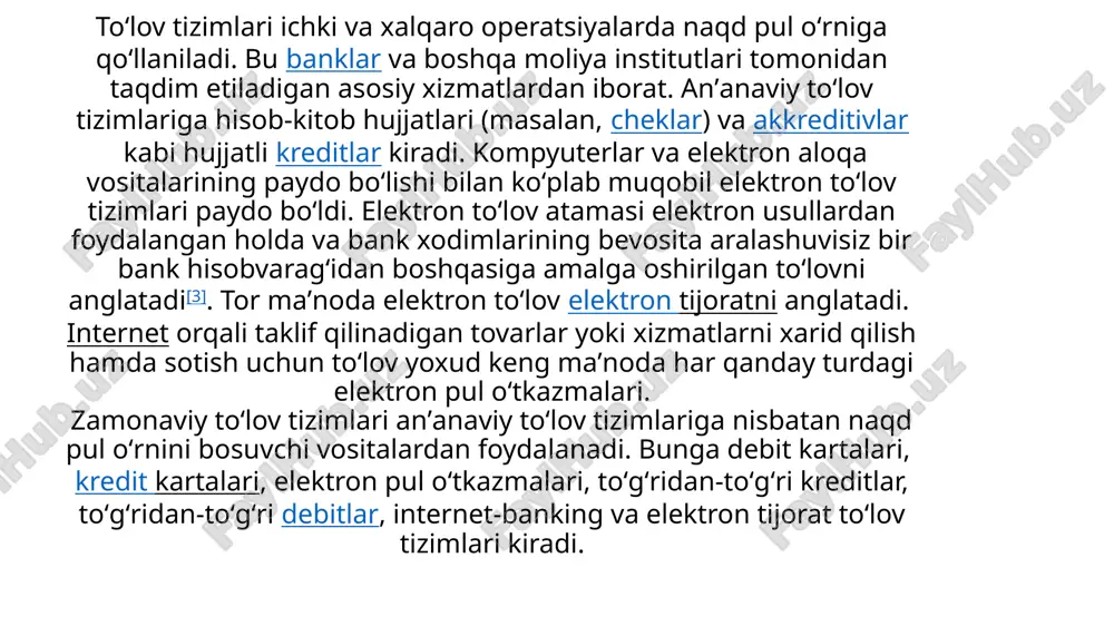 internet to`lov tizimlari va ularning ishlash texnalogiyalari - Page 5