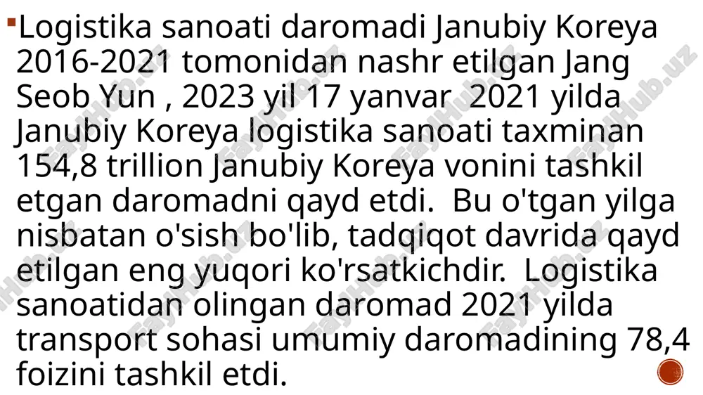 koreya davlati logistikasi - Page 5