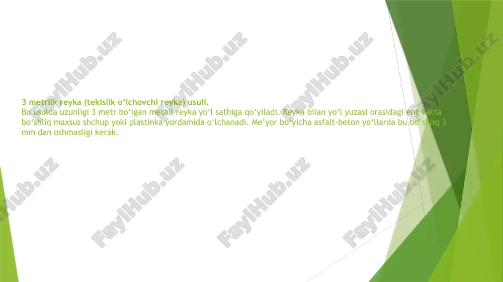 yo‘l qoplamasi boylama vako’ndalangravonligini olchash - Page 5