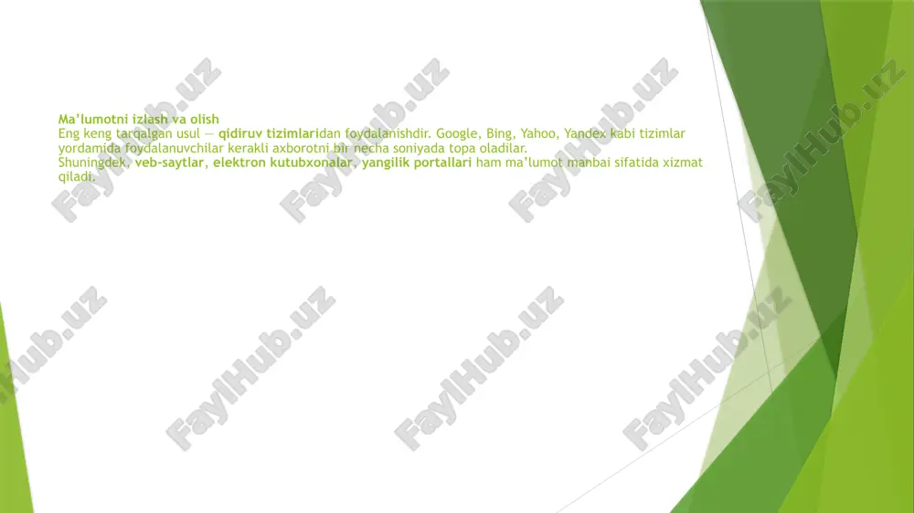 internet tarmoqlarida ma’lumot bilan ishlash - Page 5