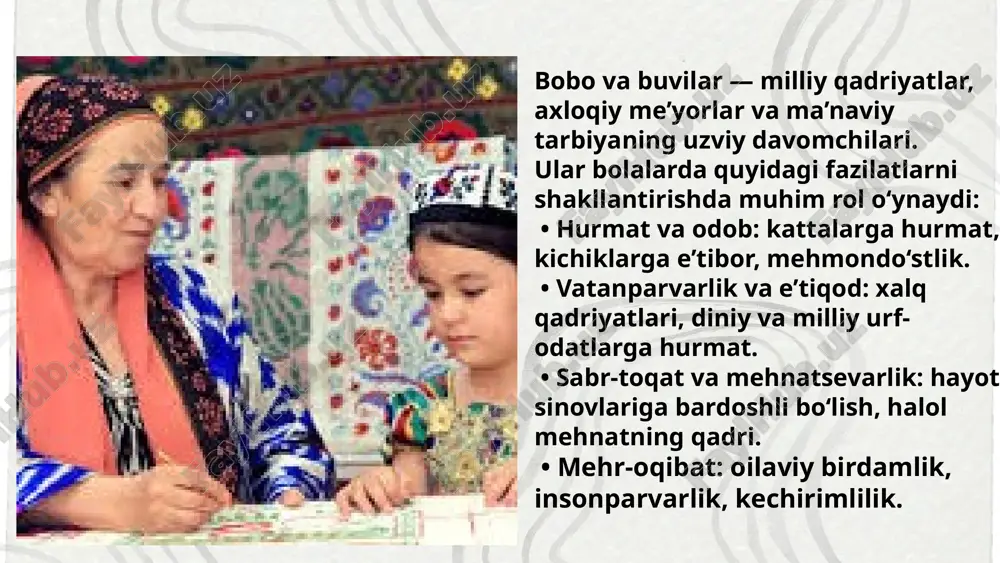 oilaviy tarbiyada bobo va buvilarning roli - Page 5
