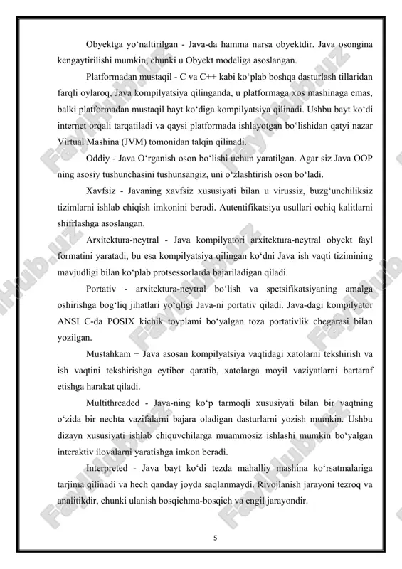 b boshqa oynaga o‘tkaziladi.(4-rasm) 4-rasm. jdk o‘rnatilish oynasi. quyidagi oynada java jdk 21 ni manzili belgilanadi. (5-rasm) 5-rasm. jdk fayli. quyidagi oynada o‘rnatilish jarayoni ko‘rsatilgan.(6-rasm) 6-rasm. o‘rnatilish jarayoni. o‘rnatilib bo‘lindi. endi close tugmasini bosib chiqib ketiladi.(7-rasm) 7-rasm. o‘rnatilgan fayl. keyin bu ishlashi uchun edit the system environment varlables ga kiriladi pathni 2 marta chertib chiqqan oynaga bosh qatoriga 2 marta chertib c:\program files\java\jdk-21\bin manzilini tanlanadi va barcha oynalardan ok ni bosib chiqib ketiladi.[9] netbeans o‘rnatish: 1. https://netbeans.apache.org/front/main/download/nb17/ shu saytga tashrif buyuramiz 8-rasm. dasturni yuklab olish sayti va bizga ushbu oyna chiqadi. 1. apache-netbeans-17-bin-windows-x64.exe (sha-512, pgp asc) shuni bosamiz va aftomatik ravishda yuklashga beradi. yuklashini biroz vaqt kutamiz. 1. endi uni o‘rnatamiz. yuklangan muhitimizni sichqonchada ikki marta chertsak quyidagi oyna chiqadi. 100 % bo‘lguncha kutamiz va next tugmasini bosamiz. 9-rasm. o‘rnatilish jarayoni 1. quyidagi oyna sozlash mumkin bo‘lgan oyna. sozlab bo‘lganimizdan so‘ng yoki o‘z holicha qolishi kerak bo‘lsa next tugmasini bosamiz. …