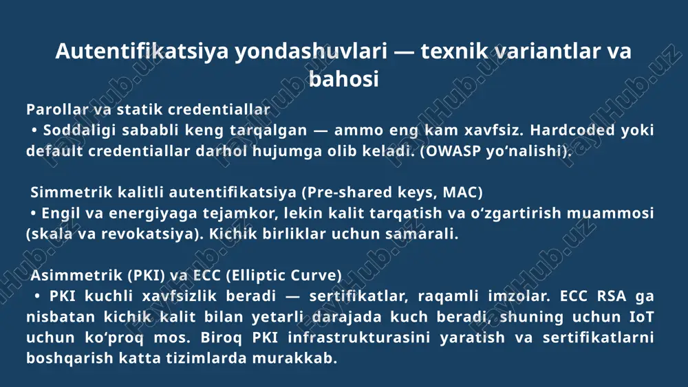 lot xavfsizligi va autentifikatsiya muammolari - Page 5