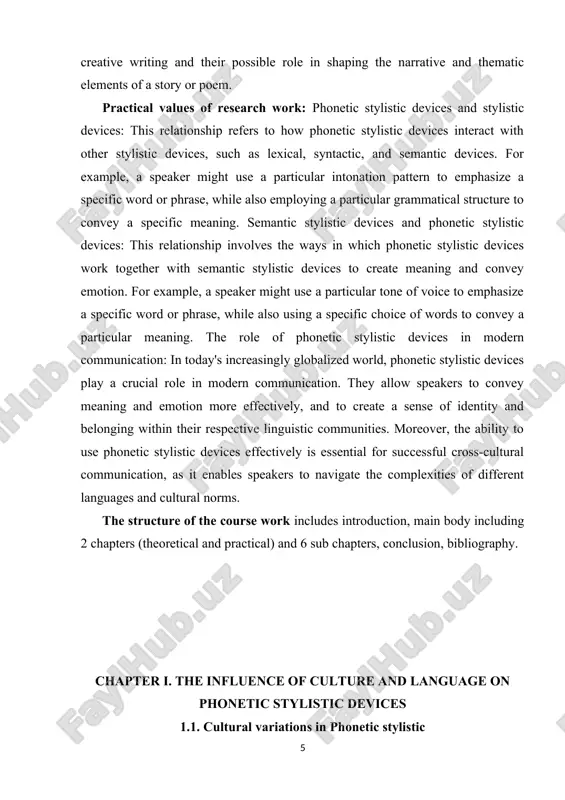 nd emotional nuance. understanding the impact of culture on these devices reveals how societies shape their linguistic expression and how language, in turn, reflects cultural values and identity. in exploring this topic, we will consider the role of cultural context, the impact of language on phonetic stylistic devices, and the reciprocal relationship between culture and language. culture plays a pivotal role in shaping linguistic patterns, including phonetic stylistic devices. different cultures prioritize distinct sounds, intonations, and rhythms based on historical, social, and geographical factors. the phonetic characteristics of a language often reflect these cultural nuances. for example, in english, the use of alliteration—a phonetic stylistic device where consecutive words begin with the same consonant sound—has a long tradition in poetry and prose, rooted in anglo-saxon oral storytelling practices. this stylistic choice creates a rhythmic quality that enhances the memorability of a narrative, allowing it to be easily transmitted across generations[footnoteref:3]. …