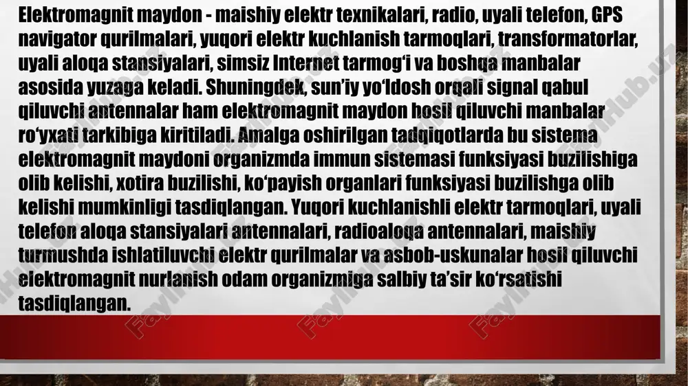 elektromagnitmaydon va uning inson organizmiga ta'siri - Page 5