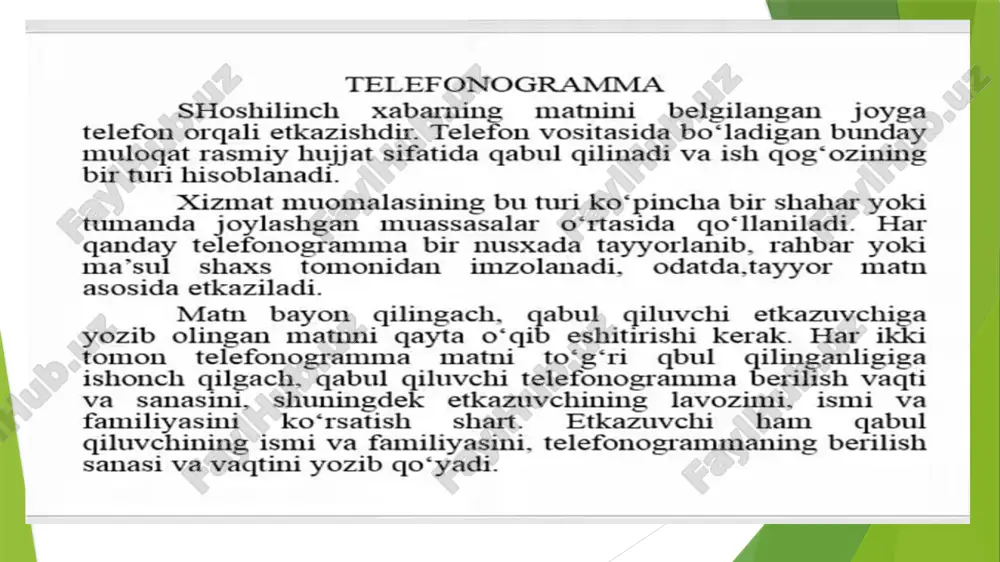 telegramma, telefonogramma va pochta junatmalari - Page 5