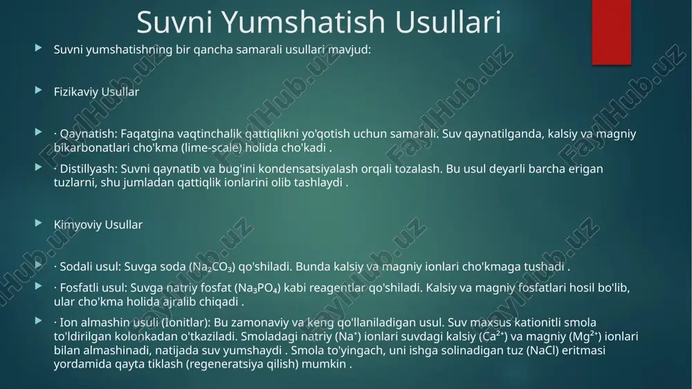 suvning qattiqligi va uni yo’qotish usullari - Page 5