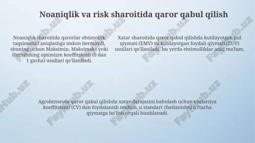agrobiznesda qaror qabul qilishning nazariy asoslari - Page 5