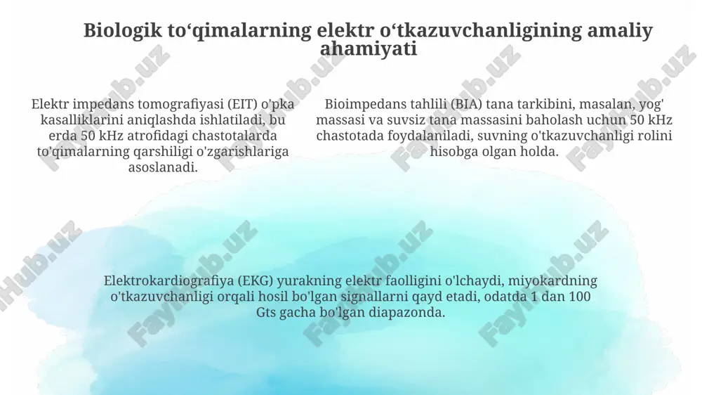 biologik to‘qimalarning elektr o‘tkazuvchanligiga kirish - Page 5