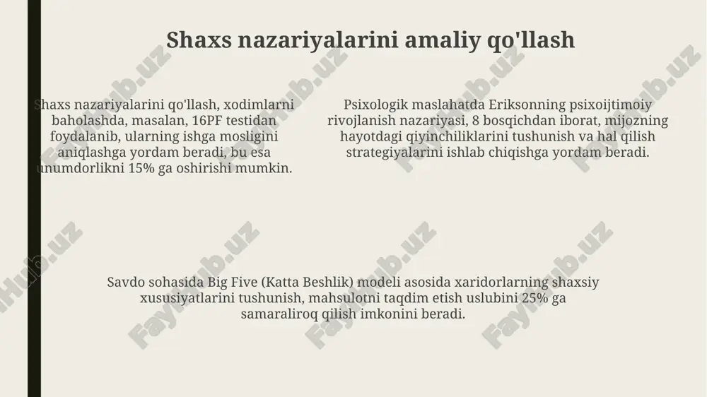 shaxs nazariyalarining asosiy tushunchalari - Page 5