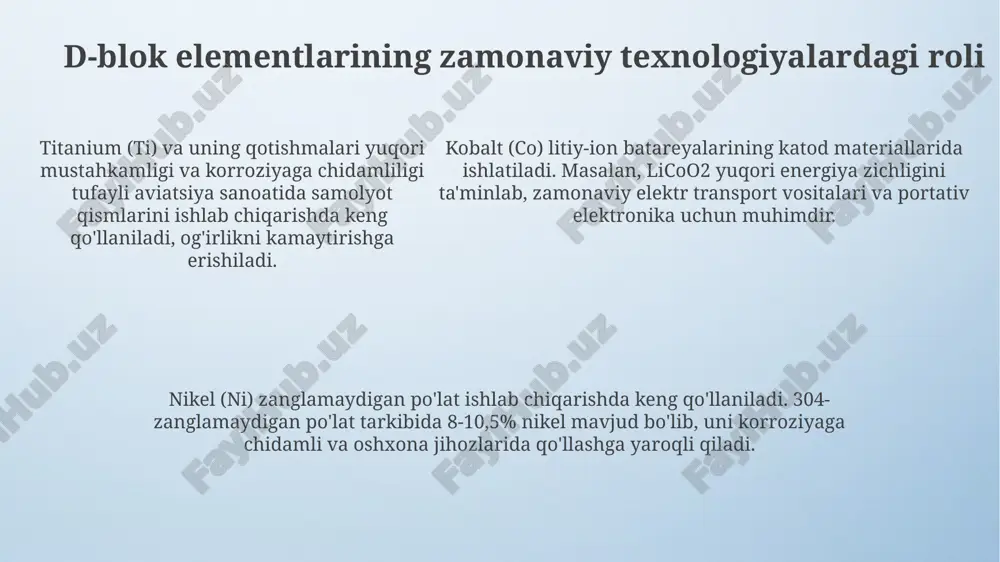 o'tish metallarining xususiyatlari va xossalari - Page 5