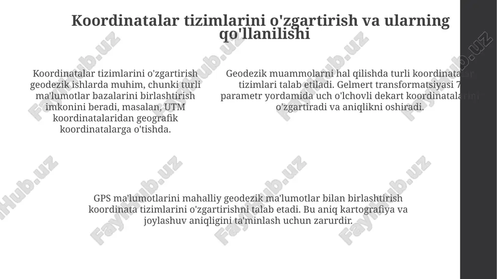 geodeziyada qo'llaniladigan koordinatalar tizimlari - Page 5