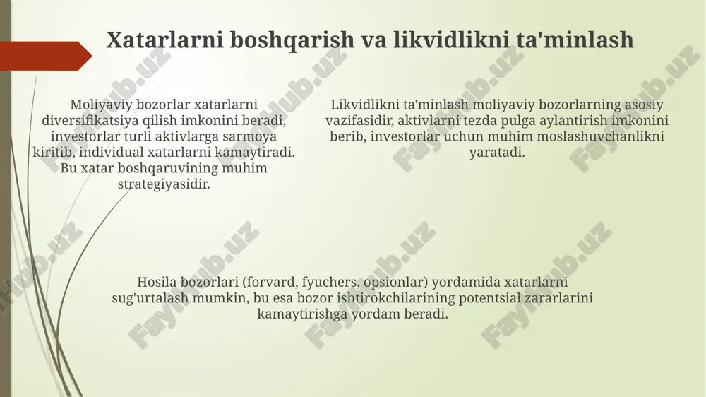 moliya bozorining vazifalari - Page 5
