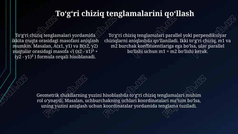 toʻgʻri chiziq tenglamalari - Page 5
