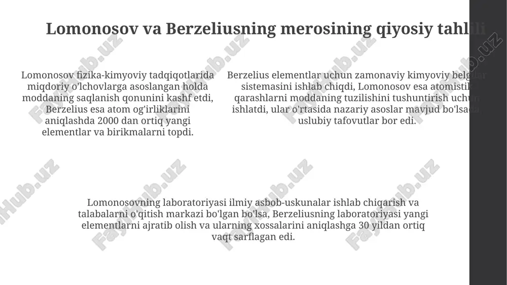 lompnosovning faoliyati, labaratoriyasi.berseliusning kimyo analiz sohasidagi ishlari - Page 5