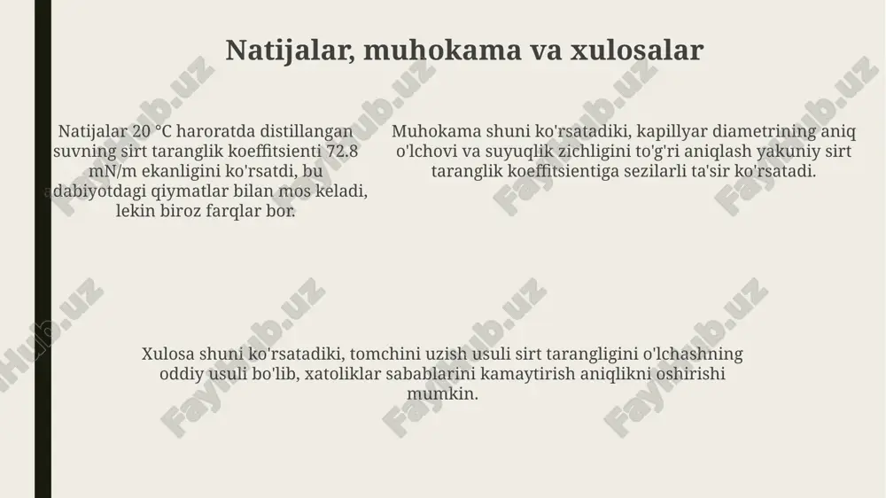 sirt taranglik koeffitsiyentini tomchi uzilish usuli bilan aniqlash - Page 5