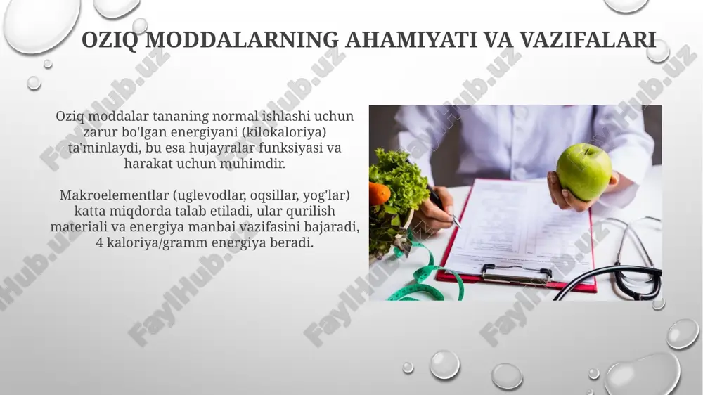 sog'lom ovqatlanish va uning tartibi haqida tushuncha ularni tekshirish va baxolash - Page 5