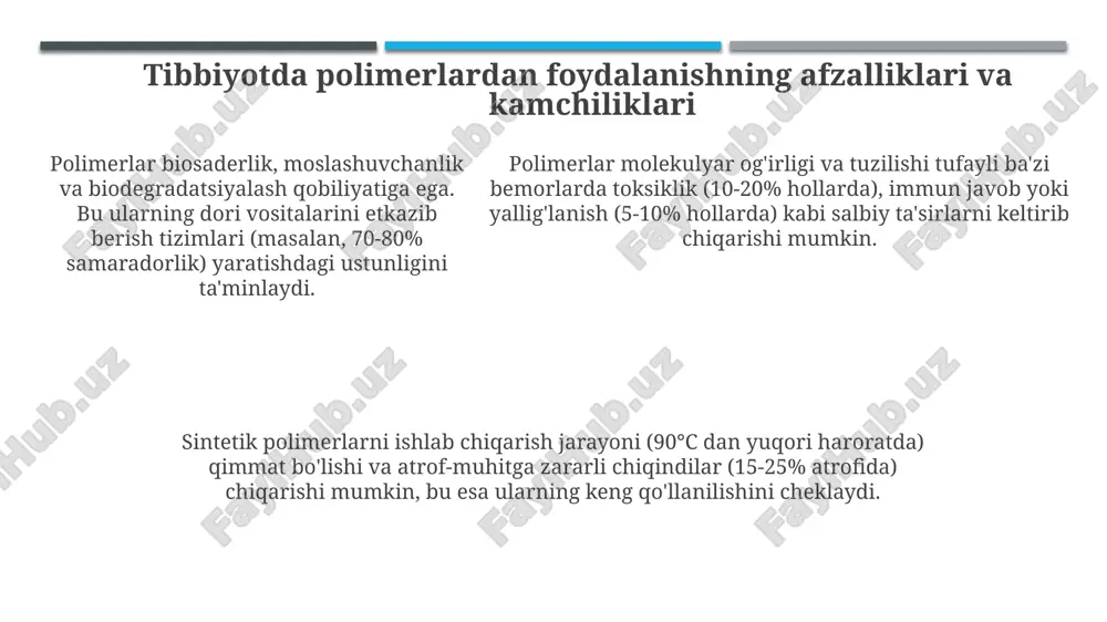 polimerlar materiallarning tibbiyotda qo'llanilishi - Page 5