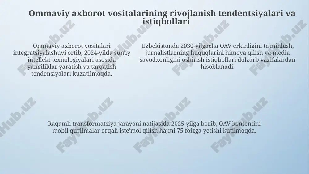 o'zbekiston respublikasida ommaviy axborot vositalari faoliyati - Page 5