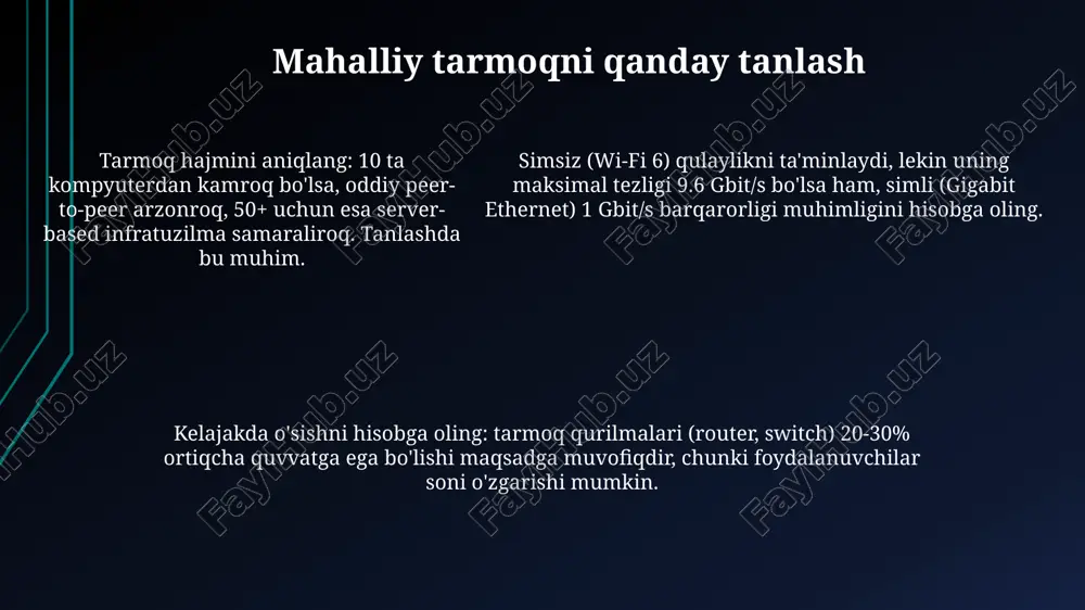 lakol tarmoqlarning turlari va afzalliklari - Page 5