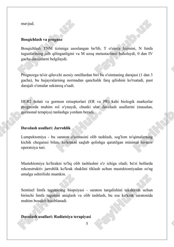 di, bu bemorlarning jismoniy, ijtimoiy, hissiy va funktsional holatini 0 dan 148 gacha ball bilan baholaydi. psixo-ijtimoiy reabilitatsiya bemorlarga depressiya va tashvishni yengishga yordam beradi, 6 oylik kognitiv xulq-atvor terapiyasi bilan 50% hollarda samaradorlik kuzatiladi. xulosa ko'krak bezi saratoni jiddiy muammo bo'lib, erta tashxis qo'yish va samarali davolash orqali oqibatlarni sezilarli darajada kamaytirish mumkin. foydalanilgan adabiyotlar 1. anderson, b. o., et al. "breast cancer." the lancet 398.10307 (2021): 1151-1169. 2. desantis, c. e., et al. "breast cancer statistics, 2019." ca: a cancer journal for clinicians 69.6 (2019): 438-451. 3. gradishar, w. j., et al. "breast cancer 0 0 0 7