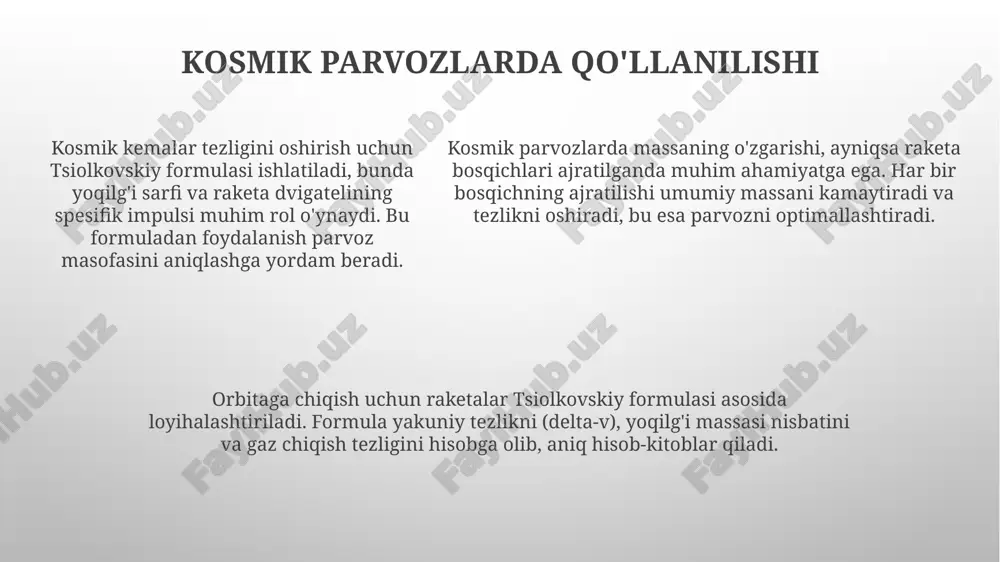 o'zgaruvchan massali jisimlar harakati siolkoveski - Page 5