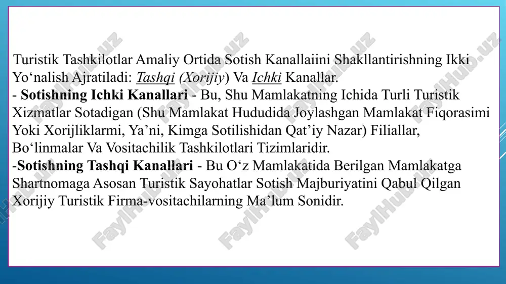 turistik mahsulotlarni sotishning asosiy shakllari - Page 5