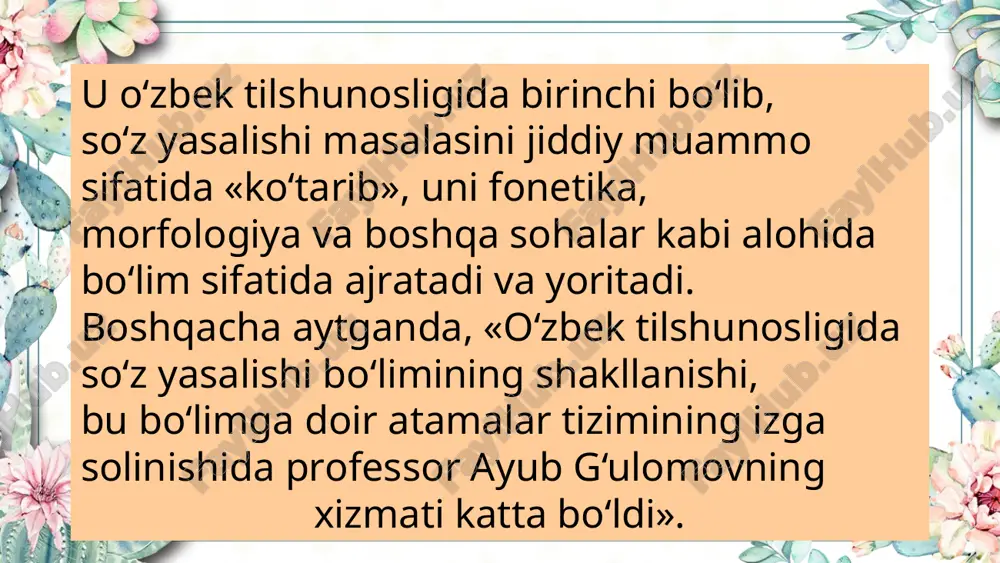 ayub g'ulomov va o'zbek tilshunosligi - Page 5