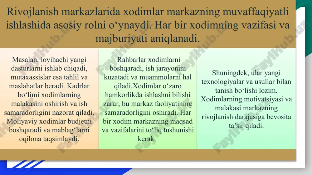 rivojlanish markazlarining faoliyati - Page 5