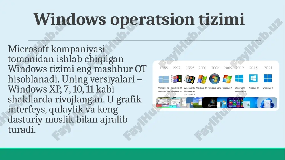 kompyuter va mobil qurilmalar operatsion tizimlari - Page 5