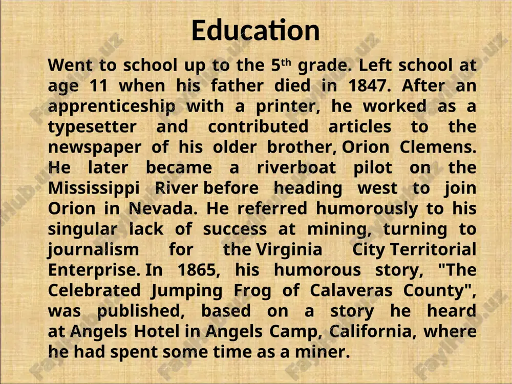 mark twain biography - Page 5