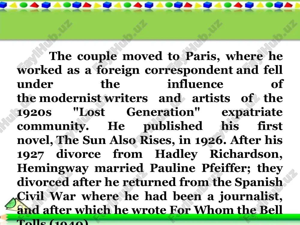 ernest miller hemingway - Page 5