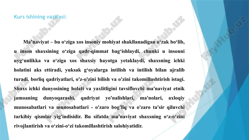 ijali samaradorligini zamonaviytalablarasosida oshirib borish vazifasini qo‘yadi. shu boisdan ham ta’limjarayonida pedagogiktexnologiyalarni qo’llash orqali samarali natijalarga erishish mumkin. yuqoridagi fikrlardan kelib chiqib,avvalo “texnologiya” so‘zining, mohiyati, mazmuninianiqlab chiqish lozim. xulosa inson bu masalalarni hal etishda juda katta ishlarni bajargan, murakkab sivilizatsiyani yaratgan fan, tеxnika, madaniyat, san'atning birlashuvidan iborat. insonni sivilizatsiya hozirgi davr darajasiga olib kеlgan psixologik individual jarayon – bu fikrlashdir. fikrlash – insonning atrof-dunyodagi ob'еktlar va hodisalarni hamda ularning boіliqliklarini o`rganish, hayotiy muhim vazifalarni hal etish, noma'lumni izlash, kеlajakni ko`ra bilish jarayonidan iboratdir.fikrlash – bu ongning ishlash jarayoni, miyaning undagi bo`la va olinayotgan axborotlarni qayta ishlab chiqishi va natija olishidir.shaxsning rivojlanish maktab bosqichida aku darajasi bolaning “o`qimishlilik” dеb ataluvchi ko`rsatkichini bеlgilaydi, ya'ni uning o`quv matеriallarini o`zlashtirishga qobiliyatini, bilimlar individual sistеmasini qo`llay olishini, nazariy va amaliy masalalarni еcha olish qobiliyatini bеlgilaydi. hozirgi zamon yoshlarini fan asoslari bilan qurollantirishda, o’qitishning zamonaviy pedagogik texnologiyalar yutuqlari asosida «ta’lim to’g’risida»gi qonun va «kadrlar tayyorlash milliy …