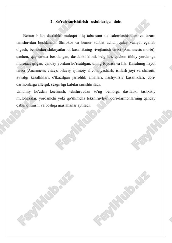 shifokor va bemor muloqotining psixologik xususiyatlari. referat 10 bet. - Page 5