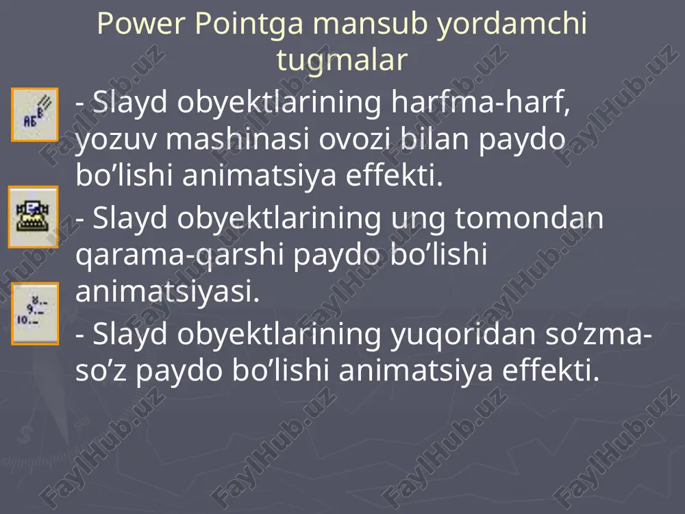 standart shablonlar asosida taqdimotlar yaratish. taqdimot slaydlarini boshqarish - Page 5