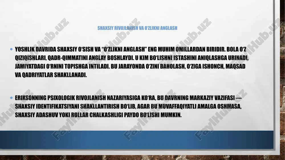 yoshlik davridagi psixik rivojlanish - Page 5