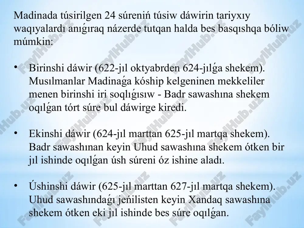 ol jaratılmaǵan allanıń sózi háripler hám seslerge baylanıslı emes, al onıń ózine tán sıpatı. qurannıń oqılatuǵın bólimi (láfziy tárepi) jaratılǵan, biraq mánisi máńgi. 4. iyman hám gúna máselesi. iyman - qálb penen tastıyıqlaw hám til menen moyınlaw, biraq ámeller iymanǵa baylanıslı emes. ashariylikten parıqlı túrde, iyman artıp yamasa kemeyip barmaydı, ol turaqlı turadi. úlken gúna qılǵan adam kápir emes, biraq ol allahtıń azabına ushırawı múmkin. 5. aqıret máseleleri. jánnet hám dozaq haqıyqat, olar máńgi jasaydı. qıyamet kúni móminler allanı kóredi, biraq qanday ekenligin bilmeymiz. shapaat (gúnalarǵa keshirim soraw) haqıyqat hám payǵambar muxammed (s.a.v.) shapaat etedi. qábir azabı hám náǵmetleri haqıyqat. maturidiyliktiń tásiri bul aqiyda mektebi hanafiya mazhabı izbasarlarına tiyisli bolip, ásirese mawarawnnaxr (orta aziya), turkiya, hindstan, pakistan hám basqa aymaqlarda keń tarqalgan. maturidiylik aqılǵa ash'ariylikke qaraǵanda kóbirek itibar beredi, biraq sazani da biykarlamaydı. kóplegen hanafiy ulamaları, sonıń ishinde, imam an-nasafiy, imam at-taftazaniy usı mektepke ergen. ashariya táliymatı. bul táliymattıń tiykarın …