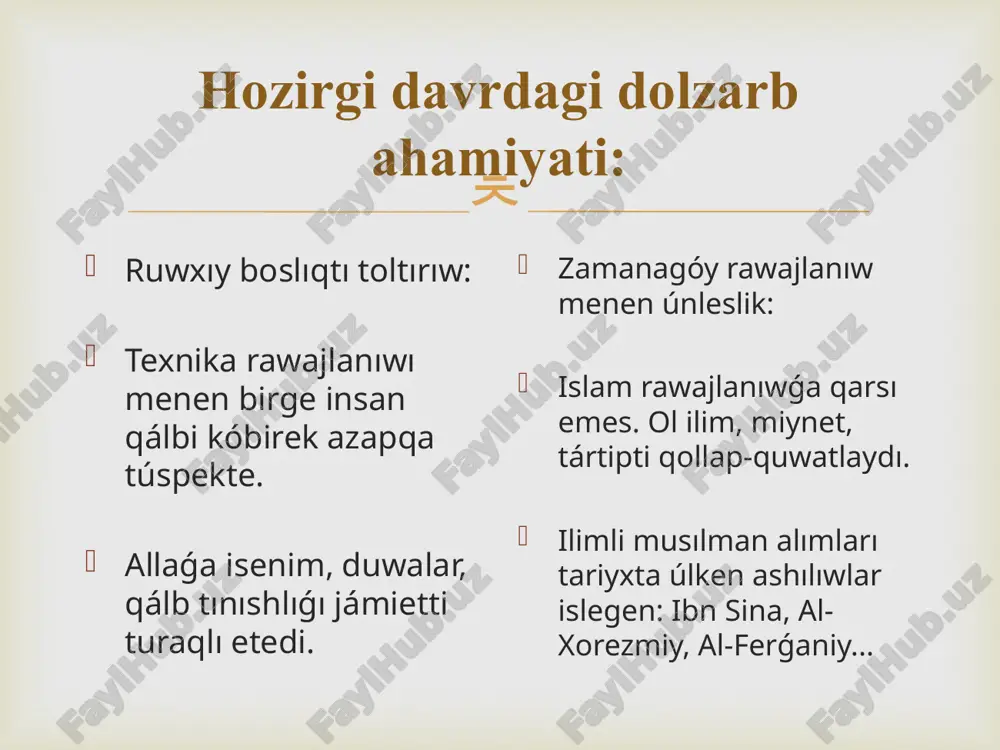 islam qádiriyatlari va aǵartıwshılıq - Page 5