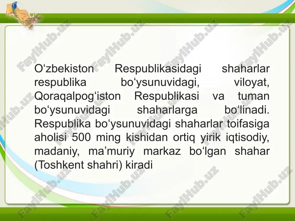 drat kilometr bo'lib, 2215,8 ming kishi sj,aydi. viloyat hududida 14 ta qishloq tumani (bahoriston, j?ehq0nobod, kasbi, kitob, koson, muborak, nishon, usmon viisupov. chiroqchi, shahrisabz, yakkabog', qamashi, qarshi, rt'uzor) va 12 ta shahar (beshkent, kitob, koson, muborak, tollimarjon, chiroqchi, qamashi, g'uzor, yakkabog', yangi jsjishon. shahrisabz) mavjud. viloyat markazi qarshi shahridir. e’tiboringiz uchun raxmat image2.png image3.png image4.png image5.png image6.png image7.jpeg image8.png image9.png image10.png image11.png image1.jpeg /docprops/thumbnail.jpeg