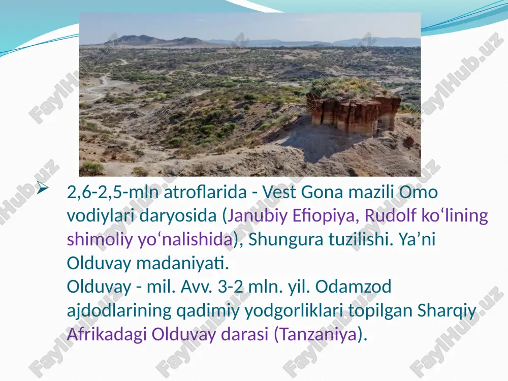 olduvay davri arxeologik yodgorliklari - Page 5