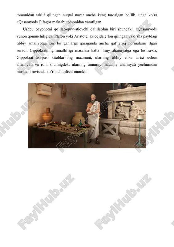 2. tibbiy etikaning shakllanishida gippokratning o'rni. referat 8 bet. - Page 5